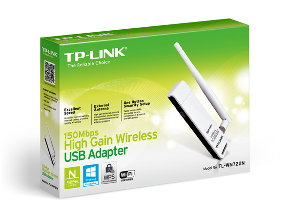 TP-LINK - USB 2.0 Adapter - TL-WN722N