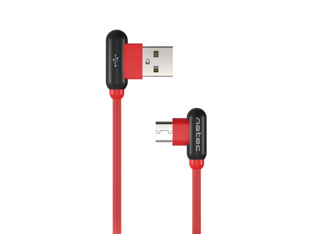 Natec Prati, Angled USB Type C to Type A Cable 1m, Red - Natec - Angled USB Type C to USB Type A - Prati - USB Type-A