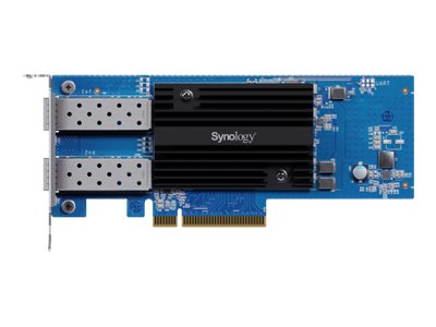 Synology E25G30-F2 Dual-port 25GbE SFP28 add-in card designed to accelerate bandwidth-intensive workflows - Synology E25G30-F2 - 25 GT/s - PCIe 3.0 x8