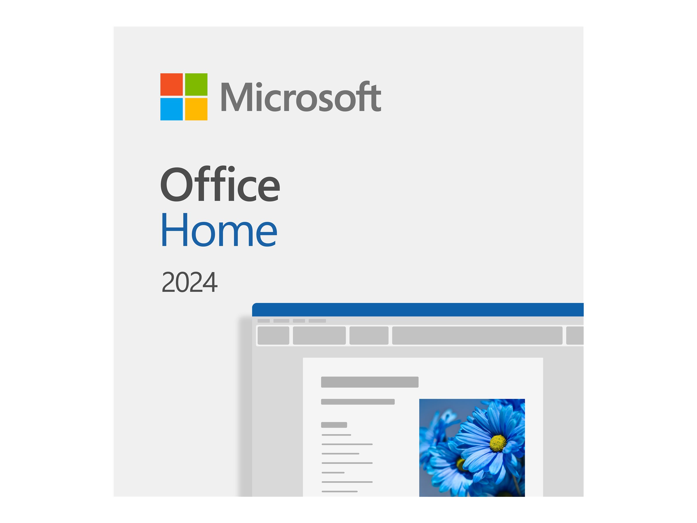 Microsoft - EuroZone Online Product Key License 1 License Downloadable - Office Home 2024 - EP2-06798 - ESD - All Languages