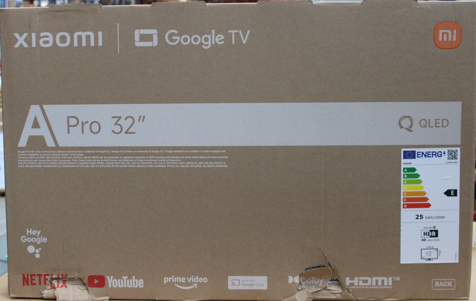 SALE OUT. Xiaomi QLED TV A Pro 2026 32" - SALE OUT. - Xiaomi QLED TV A Pro 2026 - 32" - Smart TV - Google TV - HD - Dark Gray - DAMAGED PACKAGING