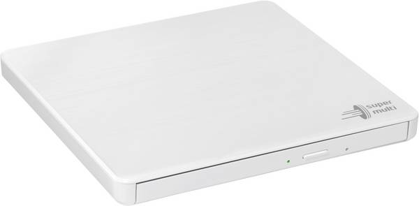 H.L Data Storage - Ultra Slim Portable DVD-Writer - GP60NW60 - Interface USB 2.0 - DVD±R/RW - CD read speed 24 x - CD write speed 24 x - White - Desktop/Notebook