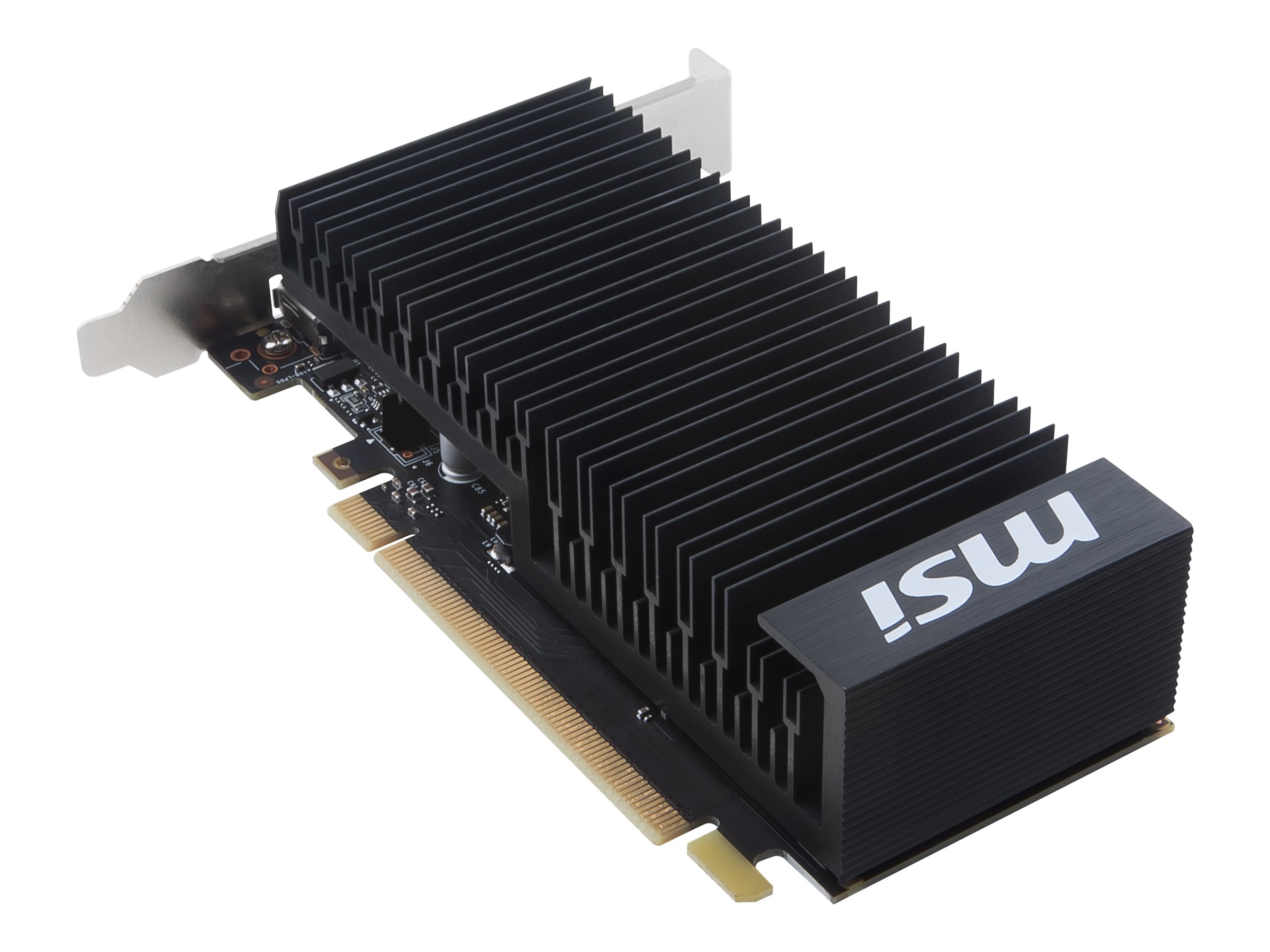 MSI - GeForce GT 1030 2GHD4 LP OC - NVIDIA - 2 GB - GeForce GT 1030 - DDR4 - HDMI ports quantity 1 - PCI Express 3.0 x16 (uses x4) - Memory clock speed 2100 MHz