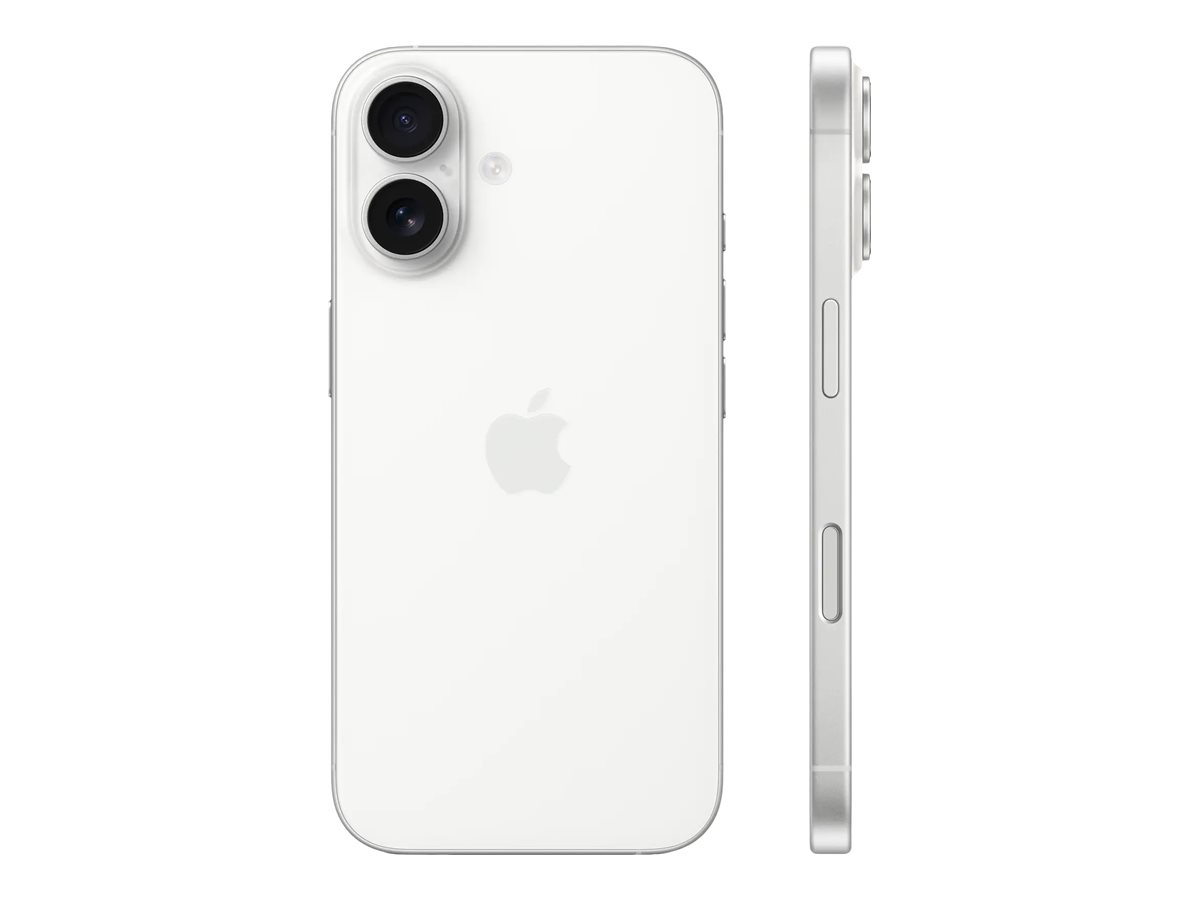 Apple - iPhone 16 - White - 6.1 " - 2556 x 1179 pixels - OLED - A18 - Internal RAM 8 GB - 128 GB - Dual SIM - Nano SIM - 5G - Main camera resolution 48 MP - iOS 18 - Secondary camera resolution 12 MP