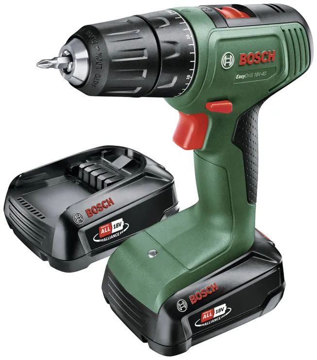 Bosch - Cordless Drill Driver EasyDrill 18V-40, 2 x 2.0 Ah