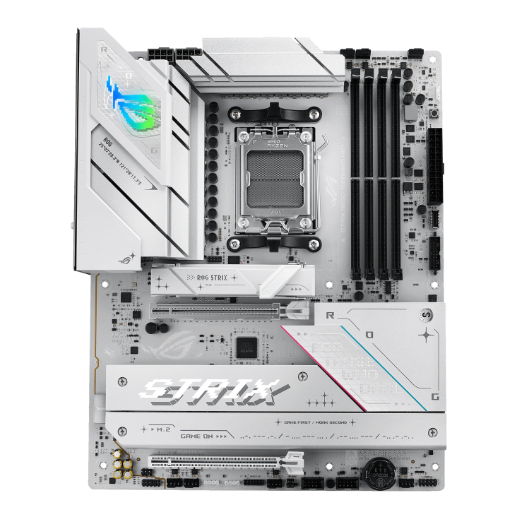 Asus ROG STRIX B850-A GAMING WIFI - Processor family AMD - Processor socket AM5 - DDR5 - Supported hard disk drive interfaces SATA, M.2 - Number of SATA connectors 2