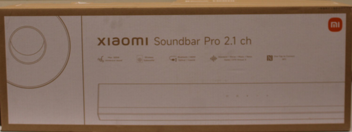 SALE OUT. Xiaomi Soundbar Pro 2.1 ch - SALE OUT. - Xiaomi Soundbar Pro 2.1 ch - Warranty 24 month(s) - 300 W - Bluetooth - Wireless connection - Black - DAMAGED AND MISSING INNER PACKAGING, DAMAGED BODY (EDGE)