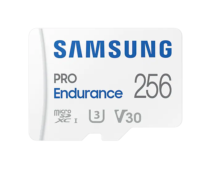 Samsung - PRO Endurance - MB-MJ256KA/EU - 256 GB - MicroSD Memory Card - Flash memory class U3, V30, Class 10 - SD adapter