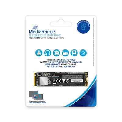 SSD|MEDIARANGE| 512 GB|M.2|PCI Express 3.1|NVMe Yes|Write speed 1700 MB/s|Read speed 2080 MB/s|MTBF 1500000 h|50xTBW rating|Blister|MR1032