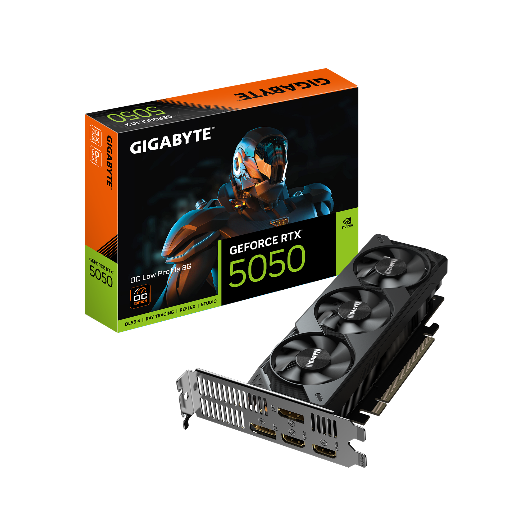 Gigabyte GeForce RTX 5050 OC Low Profile 8G - NVIDIA - 8 GB - GeForce RTX 5050 - GDDR6 - HDMI ports quantity 2 - PCI-E 5.0