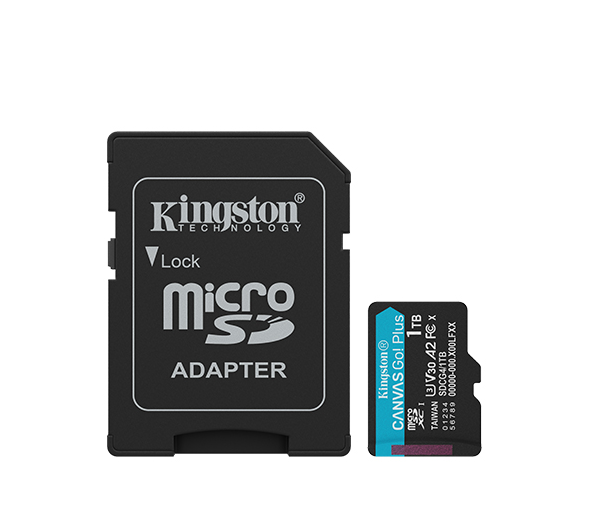 Kingston Memory card - Canvas Go! Plus - 1000 GB - microSD - Flash memory class Class 10, UHS-I, U3, V30, A2