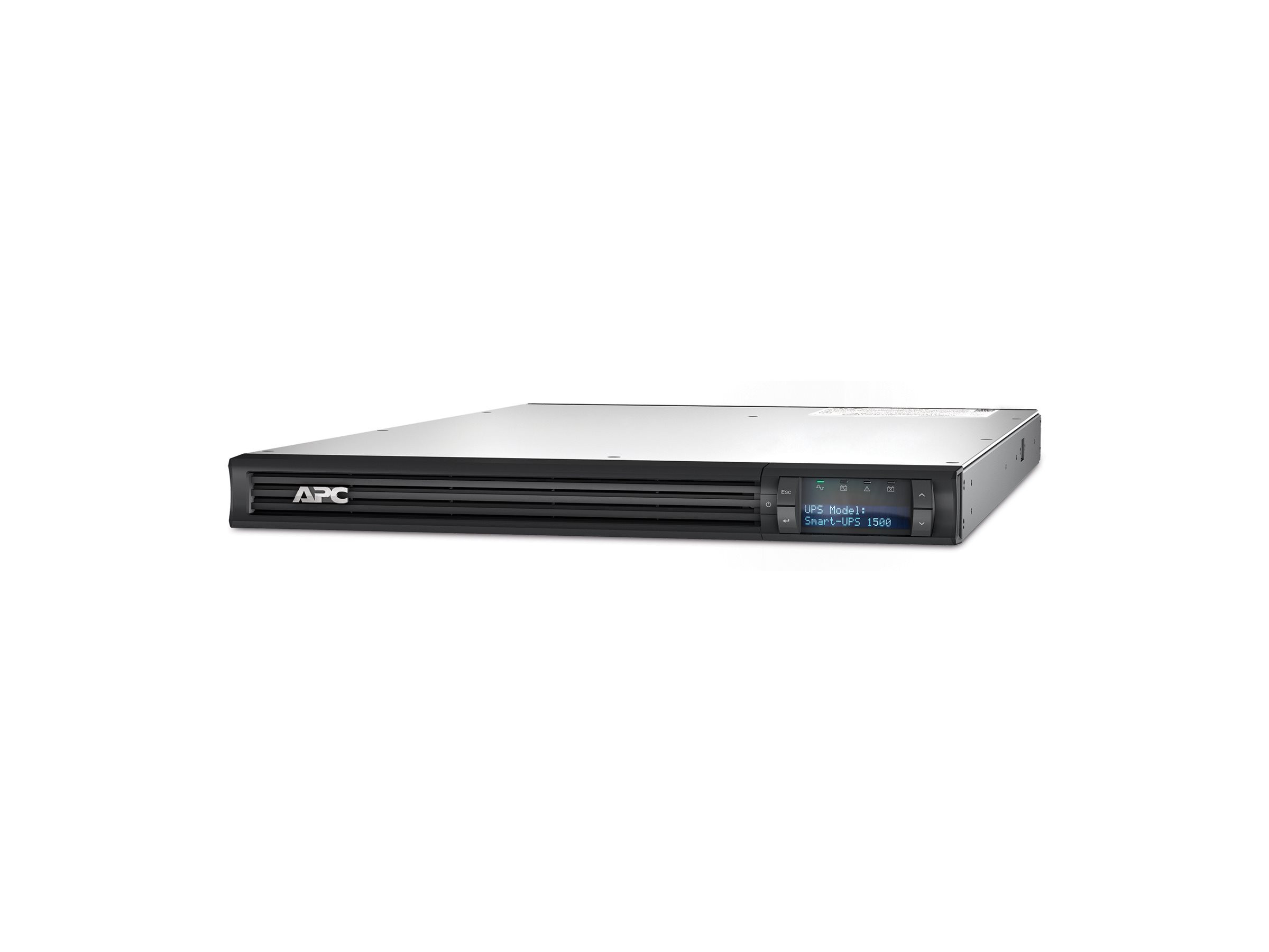 Schneider Electric APC Smart-UPS, Rackmount 1U, 230V, 4x IEC C13 outlets, SmartSlot, AVR, LCD - 1500 VA - 1000 W
