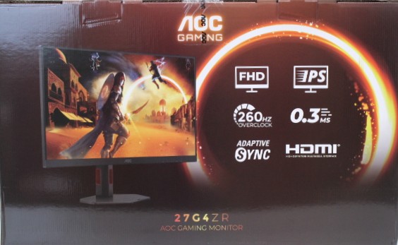 SALE OUT. AOC Gaming 27G4ZR 27" 1920x1080/1ms/300cd/m², HDMI, DisplayPort, Headphone Out - SALE OUT. - AOC - 27G4ZR - 27 " - Fast IPS - FHD - 16:9 - 240 Hz - 1 ms - 1920 x 1080 pixels - 350 cd/m² - HDMI ports quantity 2 - Black - Warranty 36 month(s) - DA
