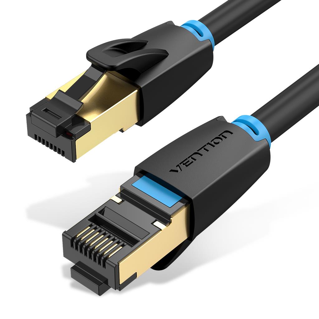 PATCH CABLE CAT.8 SFTP/1M BLACK IKABF VENTION