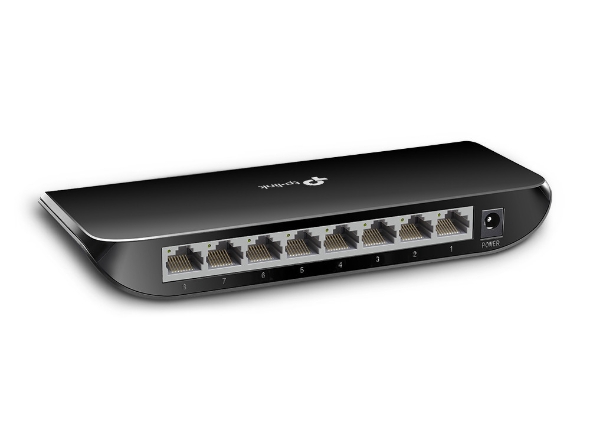 TP-LINK - Switch - TL-SG1008D - Unmanaged - Desktop - Gigabit Ethernet (copper) ports quantity 8 - Power supply type External
