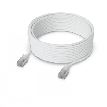 Ubiquiti UniFi UACC-Cable-Patch-EL-C6A-8M-W Premium Patch Cable Ultra-thin braided, designed and optimized for 10 GbE networking, RJ45