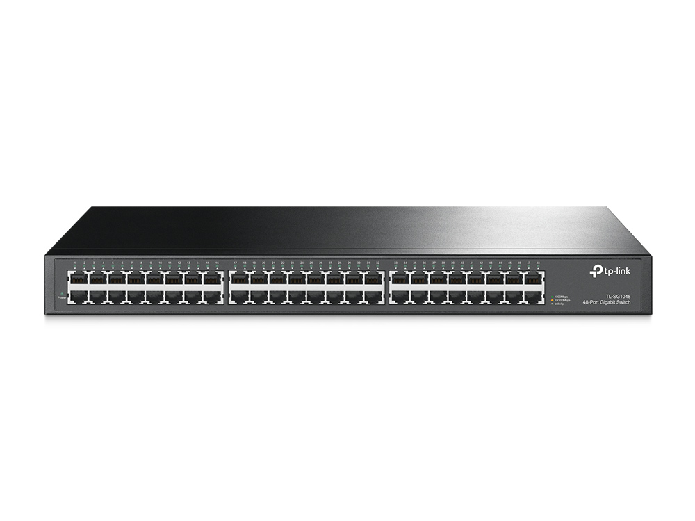TP-LINK - 48-Port Gigabit Rackmount Switch - TL-SG1048 - Unmanaged - Rackmountable