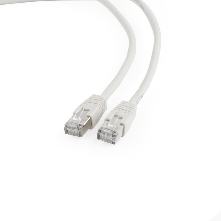 FTP Cat6 - Patch cord - Perfect connection; Foil shielded - for a reliable connection; Gold plated contacts - White - 2 m
