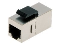CAT 5e modular coupler, shielded RJ45 to RJ45, for panel connection