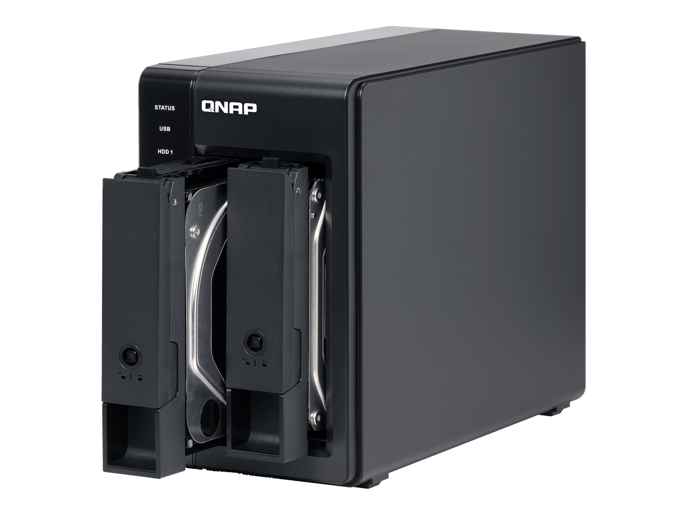 QNAP 2 Bay USB Type-C Direct Attached Storage with Hardware RAID - TR-002 - Micro - 6 GB - Black