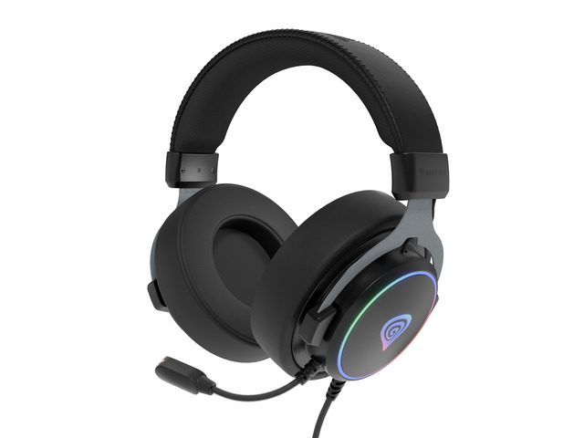 Genesis - Gaming Headset - Neon 764 - Wired - Over-Ear - Microphone - Black