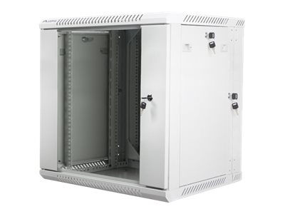Lanberg - Rack cabinet 19" double-section wall-mount 12U/600x600 (flat pack) - WF02-6612-10S - Grey
