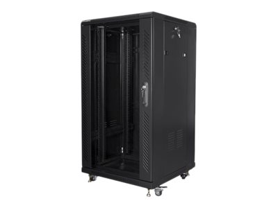 Lanberg - Rack cabinet 19" free-standing 22U/600x600 (flat pack) - FF01-6622-12B - Black