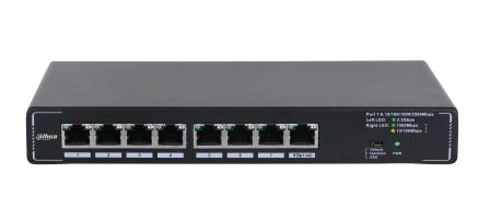 Switch|DAHUA|DH-SMG1008|Switch type Unmanaged|8x2.5G Ethernet (copper) ports quantity|SMG1008