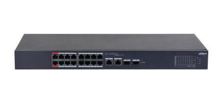Switch|DAHUA|DH-CS4218-16ET-135|Switch type Managed|Switch layer L2|Rack mounting Yes|18xRJ-45 ports|RJ-45 Ports Type Gigabit Ethernet (10/100/1000)|2xGigabit Ethernet (copper) ports quantity|2xSFP module slots quantity|Power over Ethernet (PoE) Yes|Total