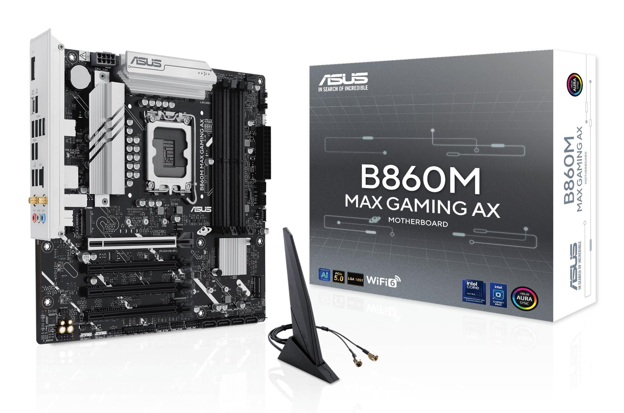Mainboard|ASUS|Intel B860 Express|LGA1851|Micro-ATX|Memory DDR5|Memory slots 4|B860MMAXGAMINGAX