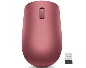 Lenovo - Wireless Mouse - 530 - Wireless - Wireless mouse - 2.4 GHz Wireless via Nano USB - Cherry Red