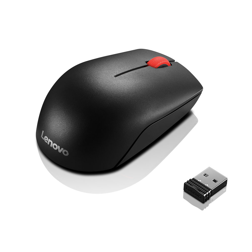 Lenovo - Mouse - Essential Compact - Standard - Wireless - Black