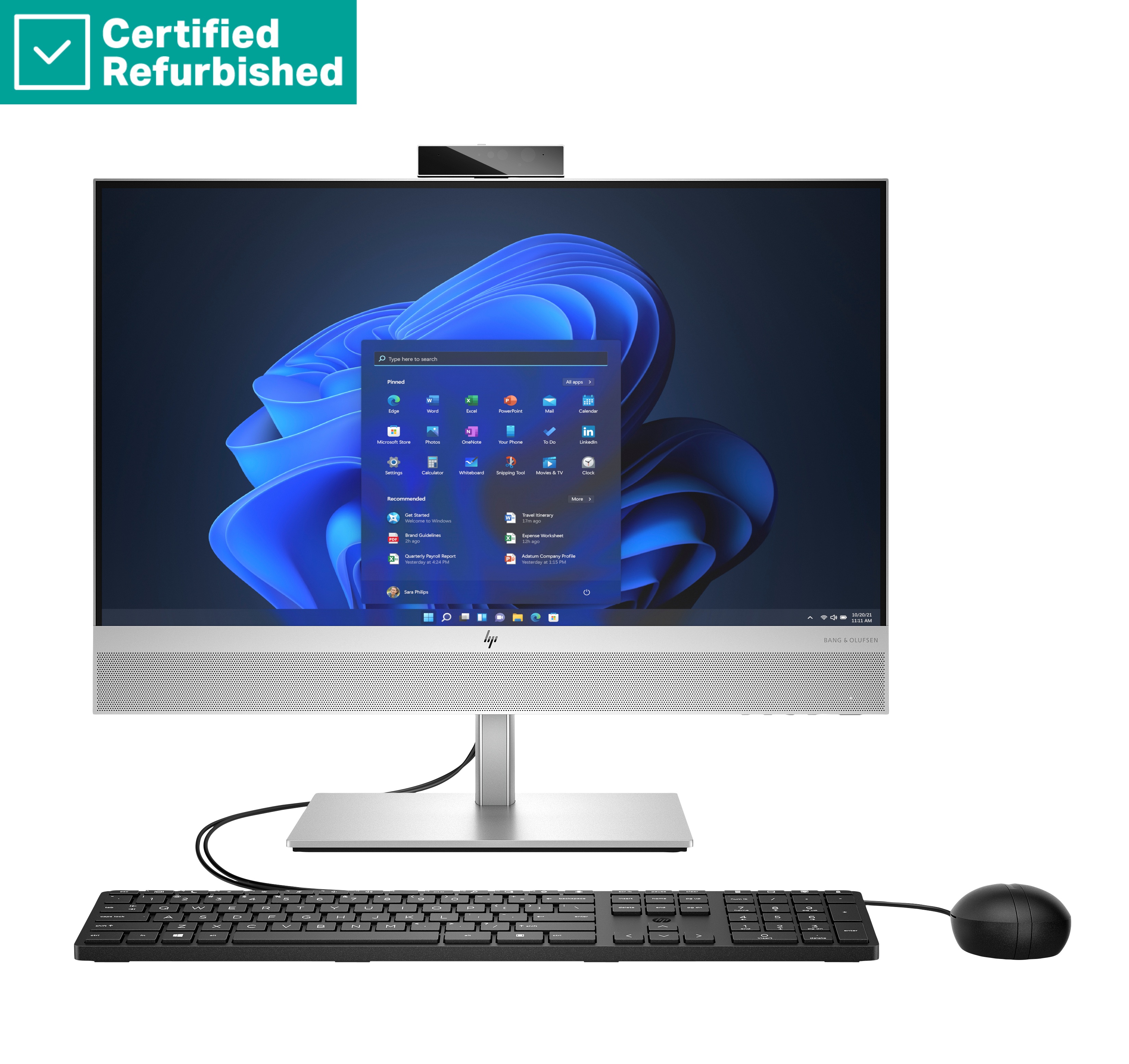 RENEW SILVER HP Elite 840 G9 AIO All-In-One 24 - i5-14500, 16GB, 512GB SSD, 23.8 FHD Non-Touch AG, Height Adjustable, USB Mouse, Win 11 Pro, 1 years