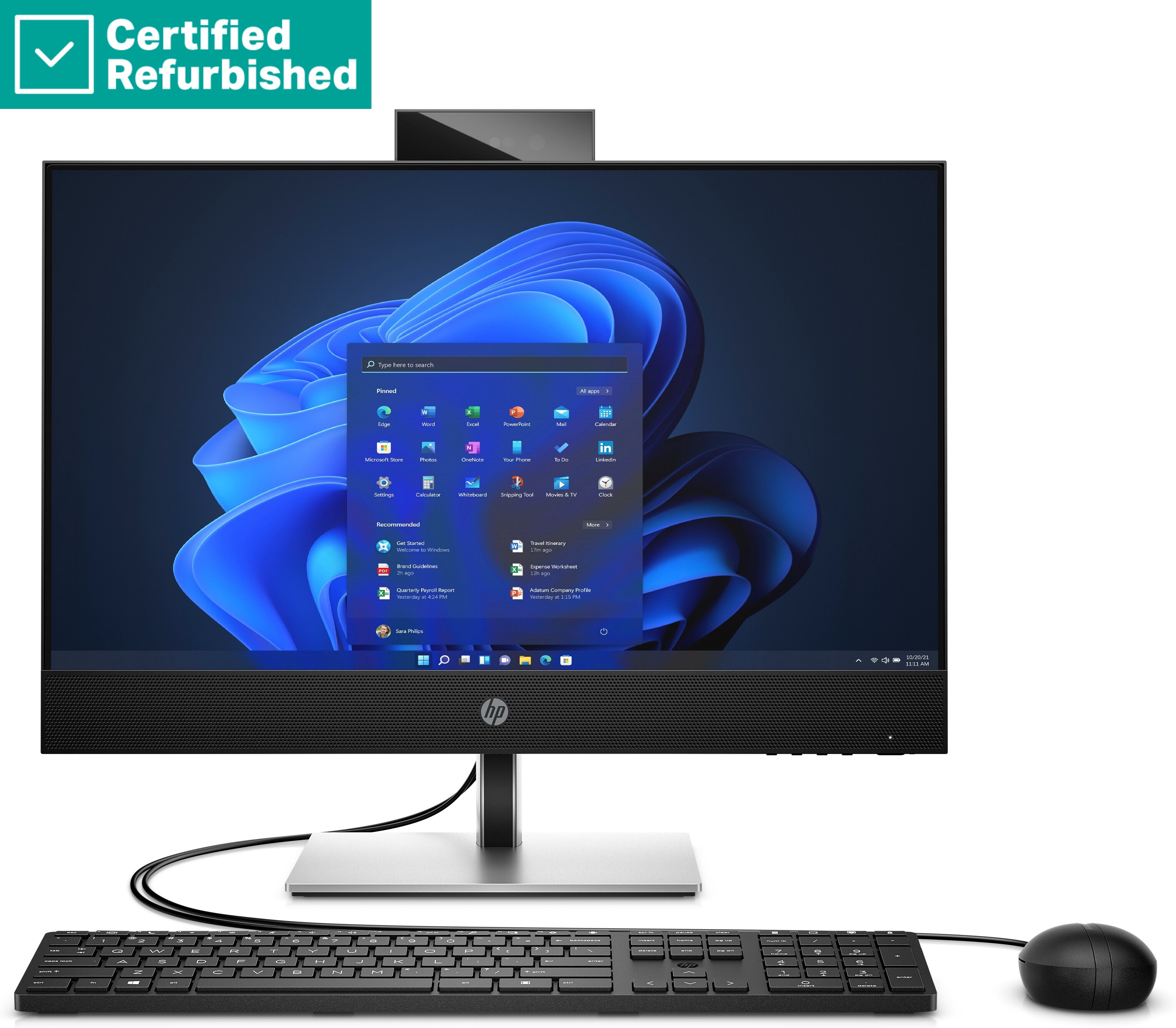 RENEW SILVER HP Pro 440 G9 AIO All-In-One - i5-14500, 16GB, 512GB SSD, 23.8 FHD Non-Touch AG, Height Adjustable, USB Mouse, Win 11 Pro, 1 years