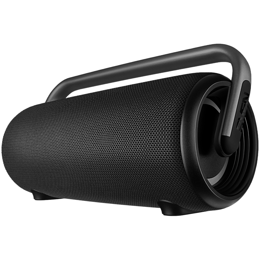 Portable speaker SVEN PS-395, black, power output 80W (RMS), TWS, Bluetooth, RGB backlight, Waterproof (IPx5), USB, Battery life – up to 20 hours