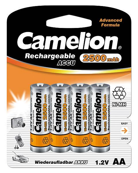 Camelion - AA/HR6 - 2500 mAh - Rechargeable Batteries Ni-MH - 4 pc(s)