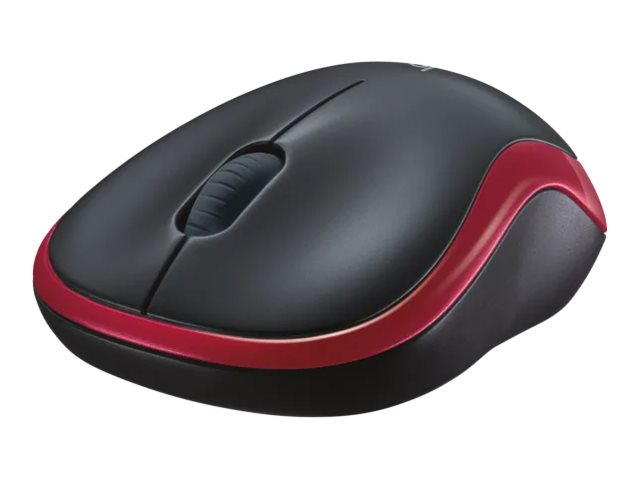 Logitech - Mouse - M185 - Wireless - Red