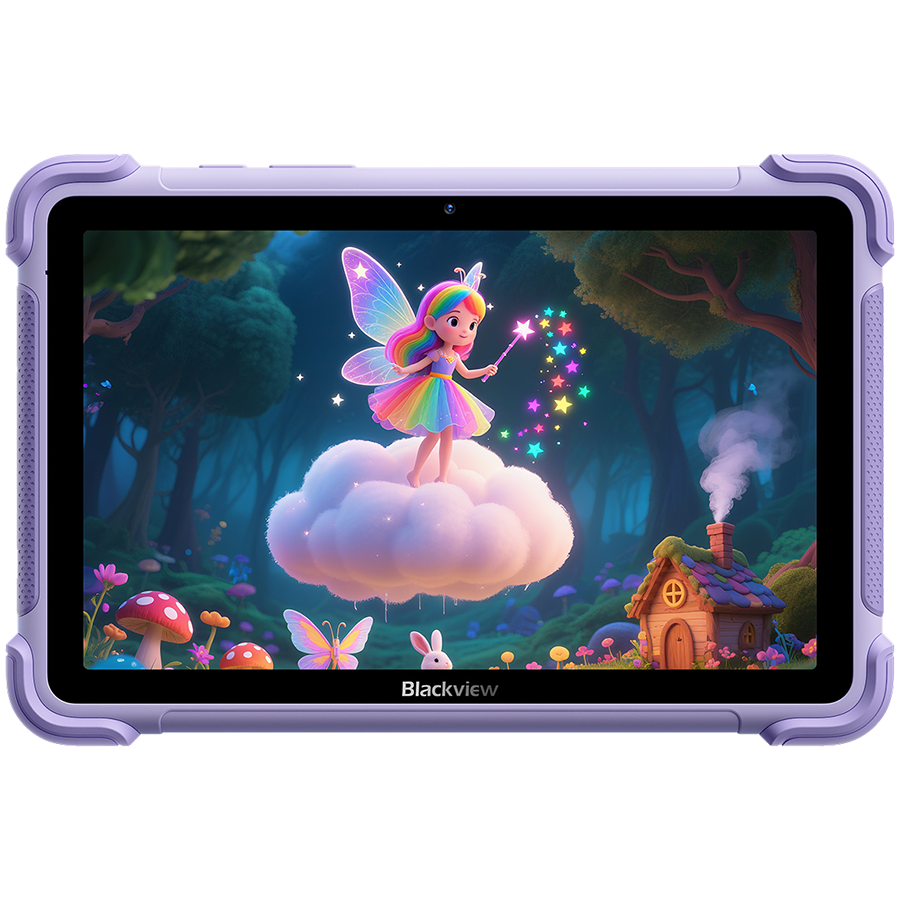 Blackview LINK 1 Kids WiFi 4/64GB 8.68-inch HD IPS 1340x800 60Hz 360nits RK3562 Quad-core 2.0GHz 5+8MP Cam 5000mAh WiFi 6 BT 5.0 Dual Speakers with Smart-K Support Tempered Film Stylus Pen Android 16 Dreamy Purple