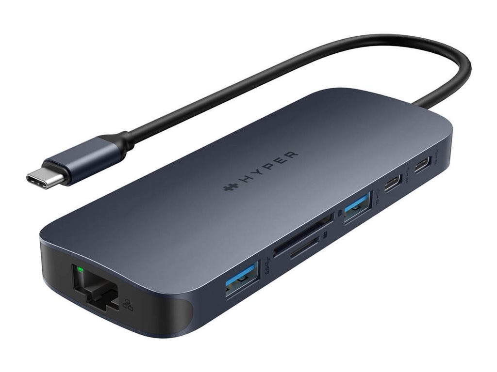 Hyper - HyperDrive Next 11 Port USB-C Hub - HD4006GL - Ethernet LAN (RJ-45) ports 1 - HDMI ports quantity 2 x 4K 60Hz
