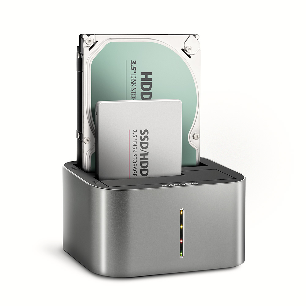 AXAGON - SuperSpeed USB DUAL 2.5"/3.5" HDD/SSD DUAL dock - ADSA-DC