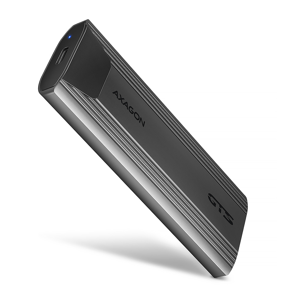 AXAGON USB-C 10Gbps - M.2 NVMe and SATA SSD THIN SCREWLESS box - EEM2-GTS2