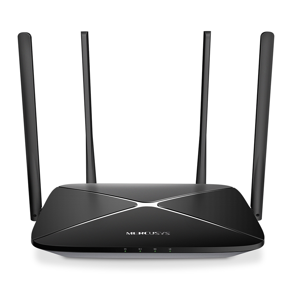 Mercusys - AC1300 Wireless Dual Band Gigabit Router - AC12G - 802.11ac - 867 Mbit/s - 10/100/1000 Mbit/s - Mesh Support No - MU-MiMO Yes - No mobile broadband - Antenna type 4xFixed - No