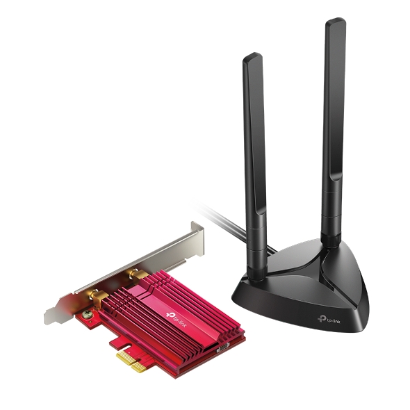 TP-LINK - AX3000 Wi-Fi 6 Bluetooth 5.0 PCIe Adapter - TX3000E - 2.4GHz/5GHz - Antenna type 2xHigh-Gain External Antennas - 574+2402 Mbit/s