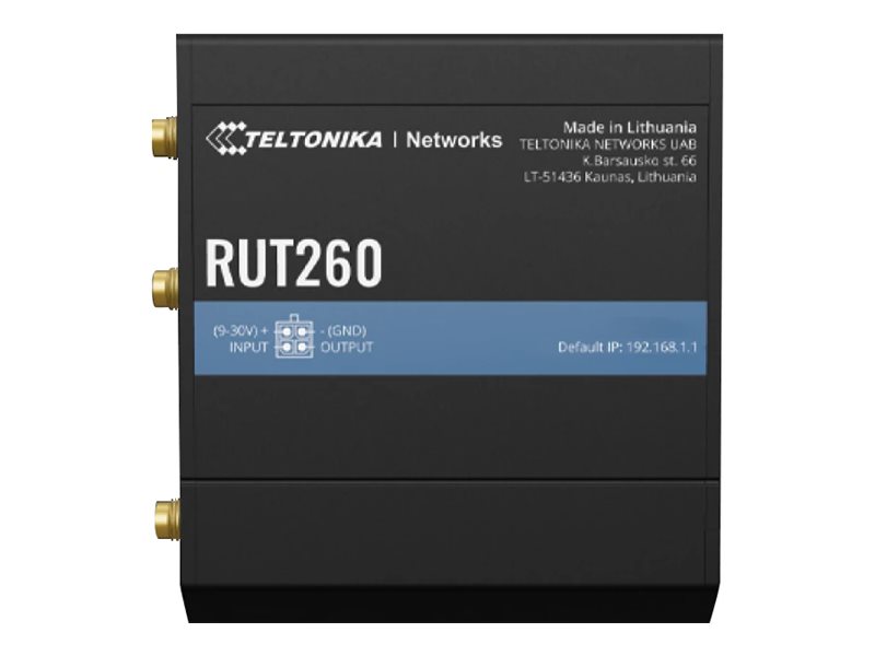 Teltonika - LTE Cat 6 Router - RUT260 - 802.11n - 10/100 Mbit/s - Mesh Support No - MU-MiMO No - 4G