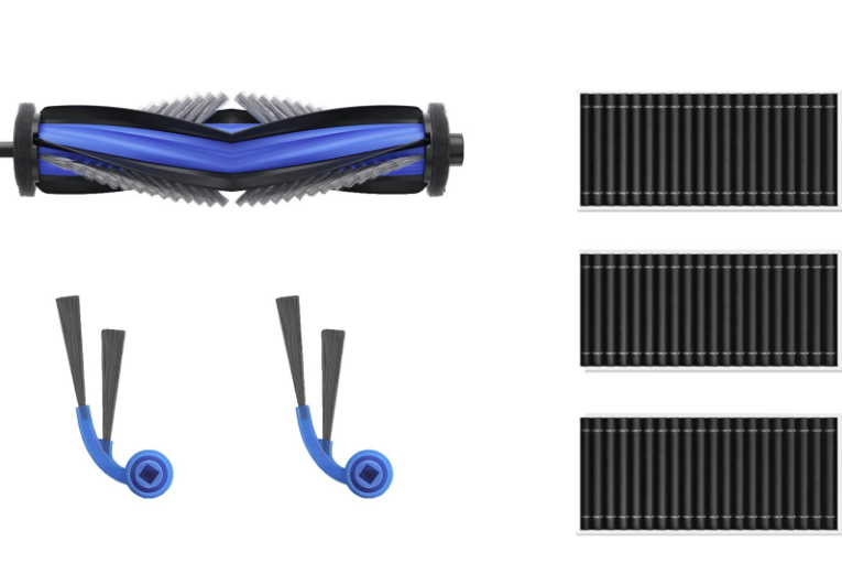Ecovacs DKT060214 Service Kit for DEEBOT T80 Family, 1x Anti-Tangle Main Brush, 2 Anti-Tangle Side Brushes, 3x Antibacterial Filters