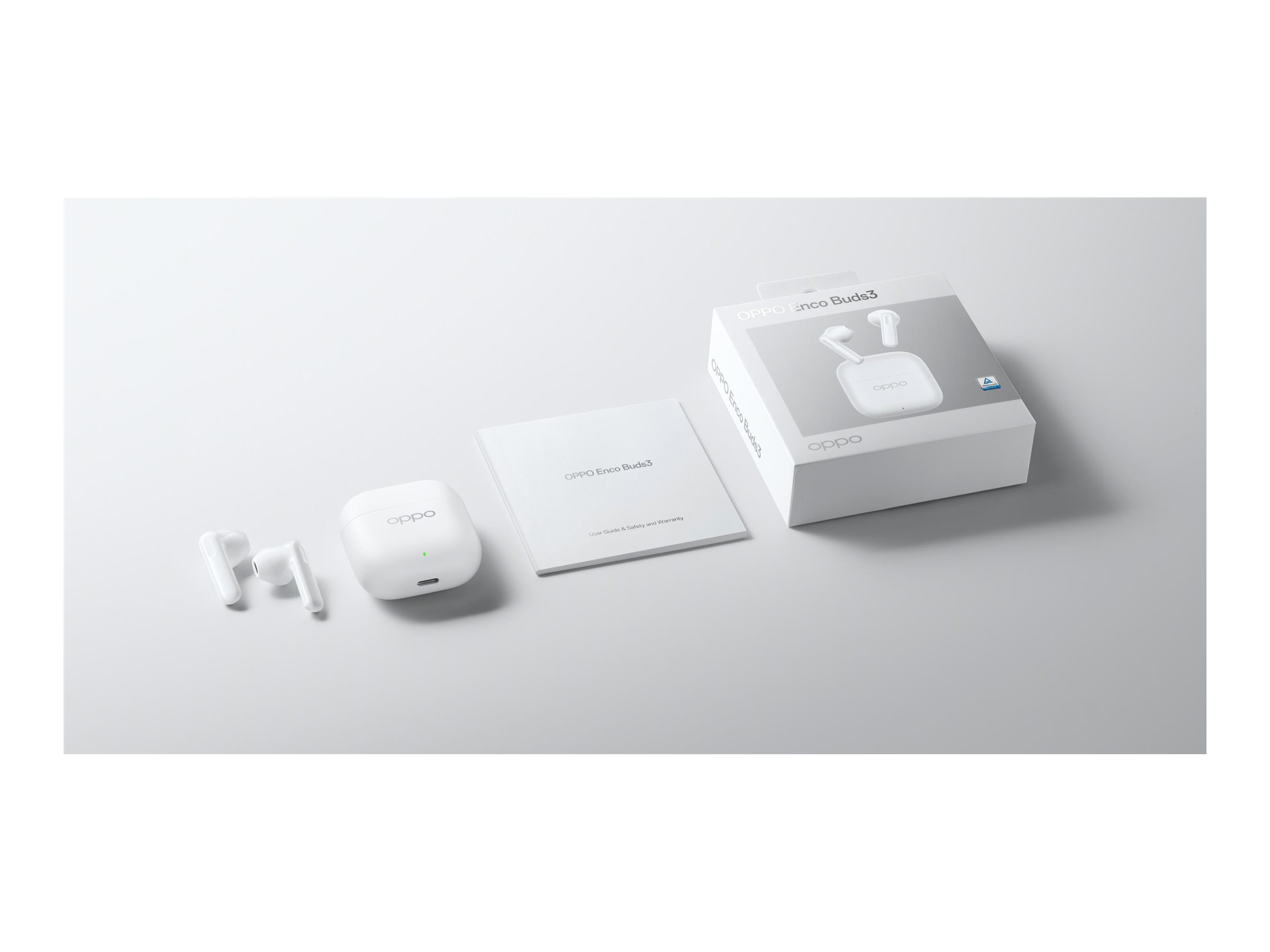 OPPO True wireless earphones - Enco Buds3 - Bluetooth - In-ear - Microphone - Snow White
