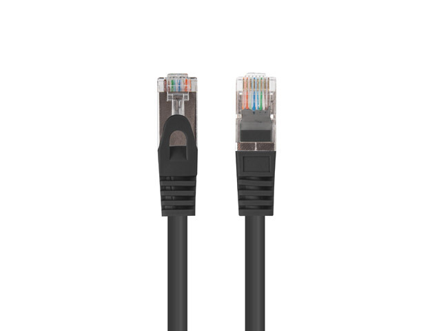 Lanberg Patchcord CAT.6 FTP 5M fluke passed 10-pack, Black - PCF6-20CC-0500-BK