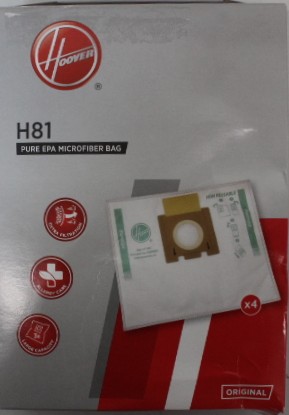 SALE OUT. - Hoover Pure Epa microfiber Vacuum cleaner bags - H81, - White - DAMAGED PACKAGING
