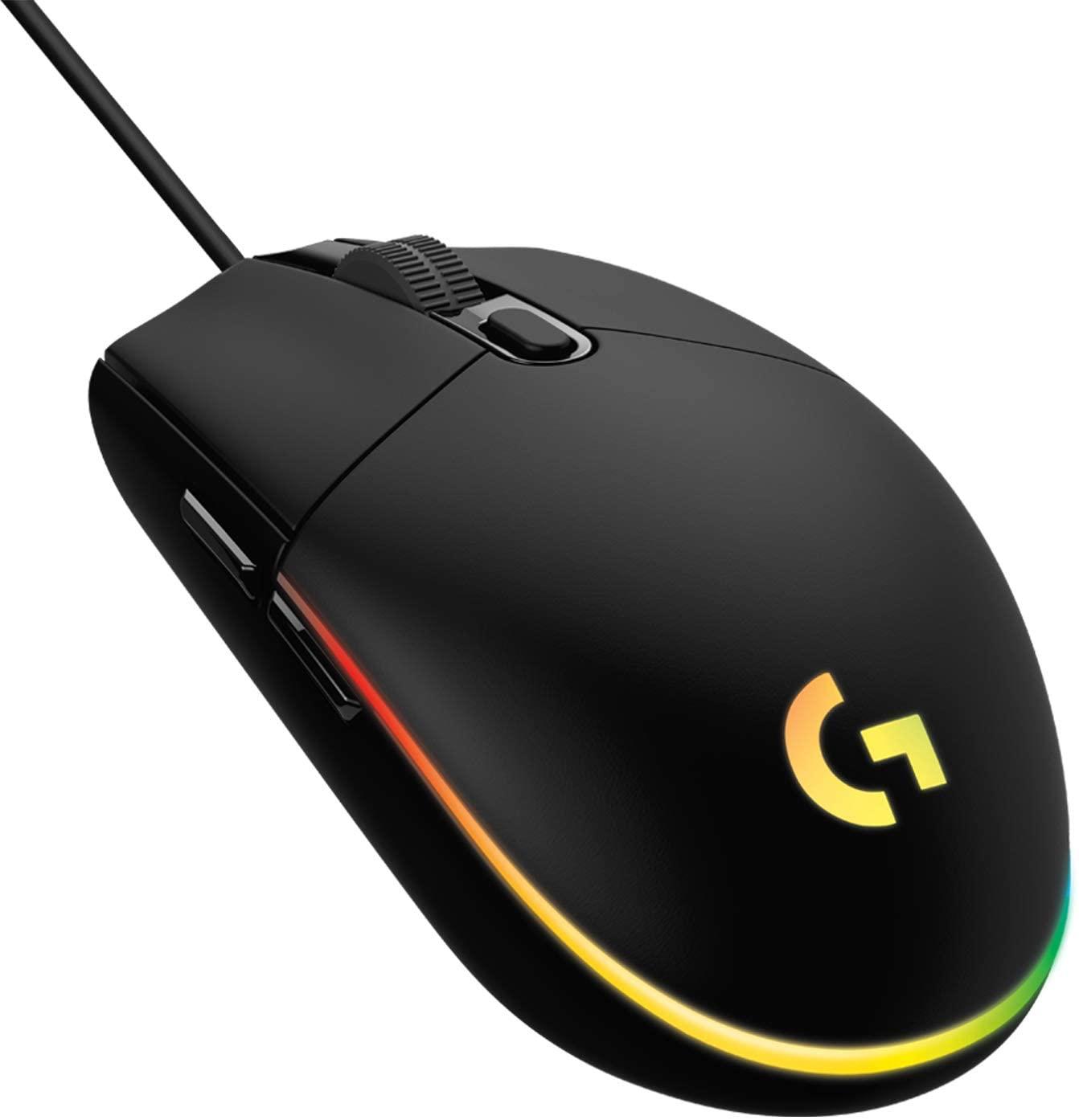 MOUSE USB OPTICAL G203/BLACK 910-005796 LOGITECH