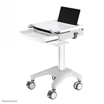 NEWSTAR MOBILE LAPTOP CART, INCL. KEYBOARD & MOUSE DRAWER 10-22" CR?ME